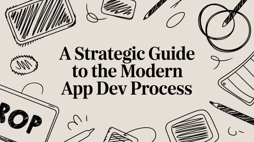 app dev process creative flatlay