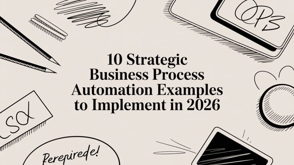 business process automation examples doodle art