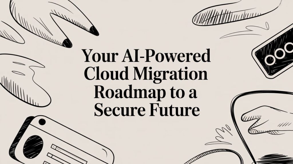 cloud migration roadmap tech illustration