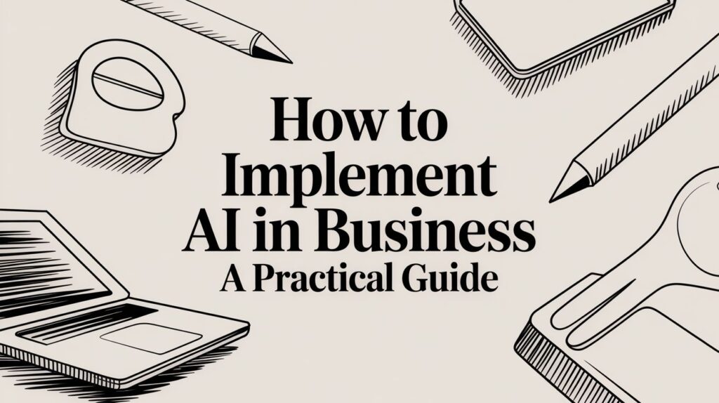 how to implement ai in business business illustration
