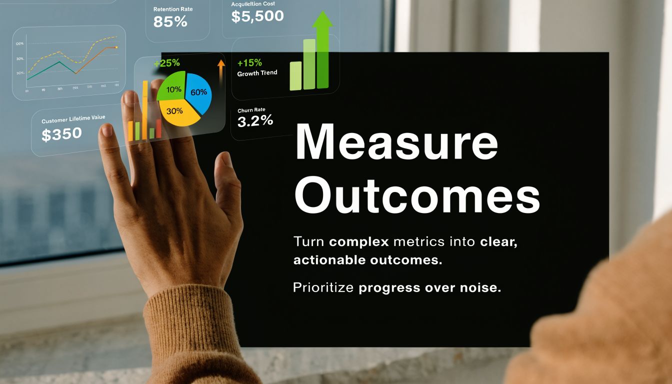 A person interacting with a futuristic digital interface displaying business performance charts, metrics, and growth data analysis.