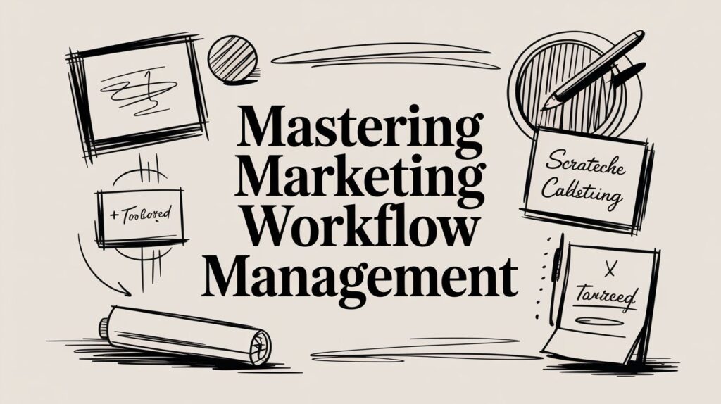 marketing workflow management sketched notes