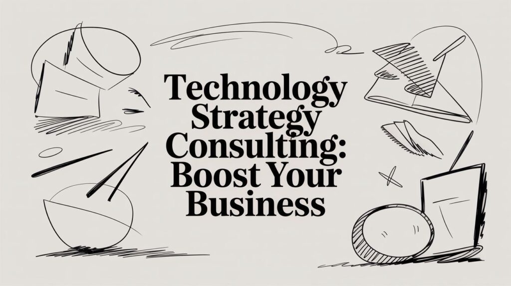 technology strategy consulting doodle sketch