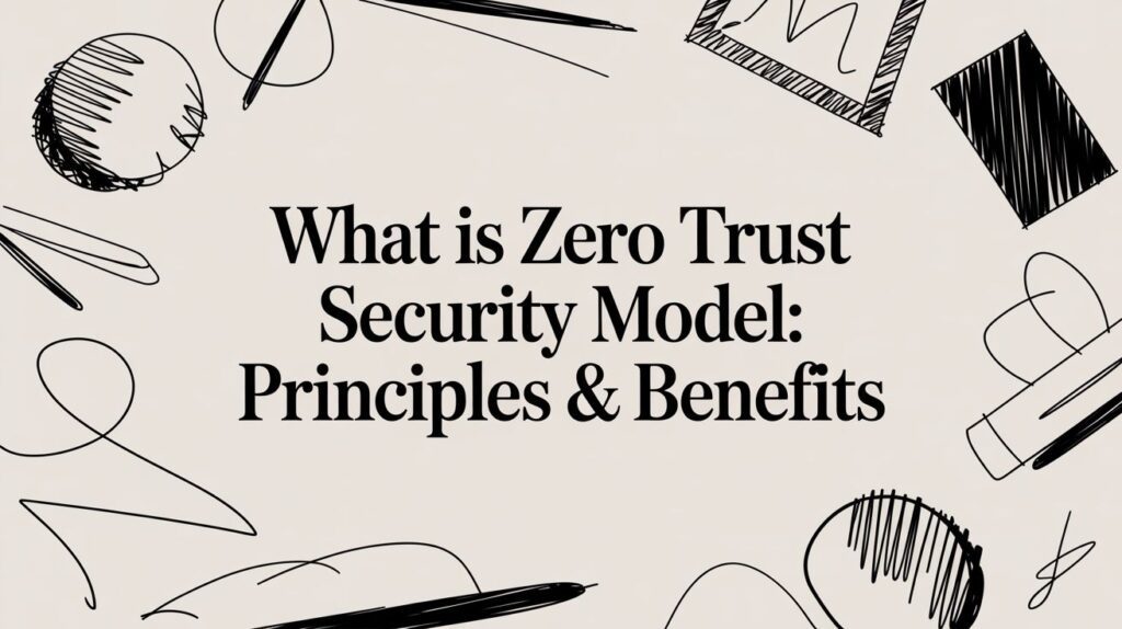 what is zero trust security model abstract doodle